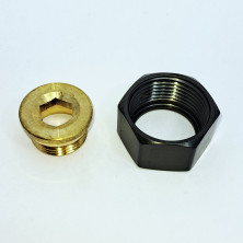 Гайка+обратное резьбовое (Gunmetal) LG54GM,