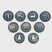 Кнопки для SmartControl, 9 шт (гранит матовый), 14077XH0, Grohe