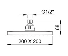 Лейка верхнего душа, арт. 15781013, Bravat