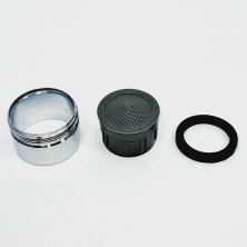 Аэратор М28, наружняя резьба, силиконовый, корпус металл, хром,