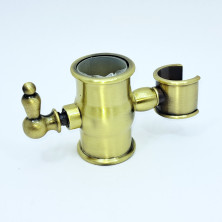 Держатель ручного душа+соед.элемент телескоп. стойки ST300 Bronze,