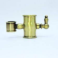 Держатель ручного душа+соед.элемент телескоп. стойки ST300 Bronze,
