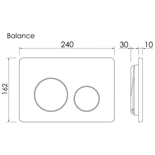 Клавиша Circle инсталляции Balance, хром матовый, арт. CN12-001M, Ceramicanova 