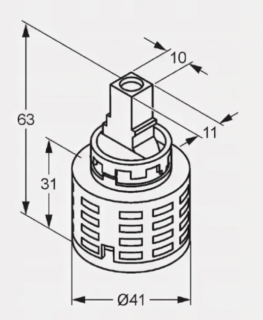 Картридж керамический 41 мм, арт. 7685600-00, Kludi