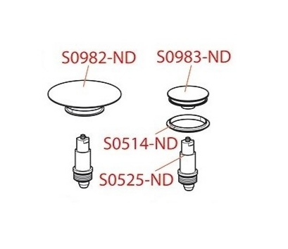 Механизм клик-клак для сифонов, арт. S1015-ND, Alcaplast