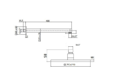 Лейка верхнего душа, арт. ROM-SLD-CRM, Belbagno