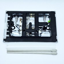 Панель механическая, двойной слив, цв. хром, с логотипом JD