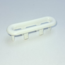 Декоративная накладка отверстия слива-перелива для раковины, белый матовый