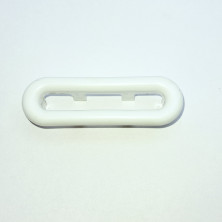 Декоративная накладка отверстия слива-перелива для раковины, белый матовый